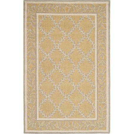 Safavieh 2 ft. - 6 in. x 10 ft. Runner- Transitional Chelsea Yellow And Grey Hand Hooked Rug HK230Y-210